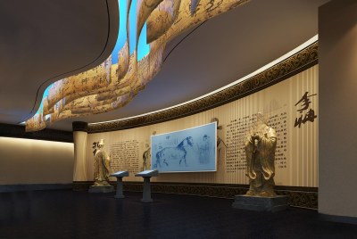 新中式博物馆3D模型下载